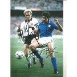 Bergomii and Rummenigge Signed 12 x 8 inch football photo. Good Condition. All autographs come with