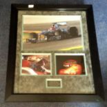 Motor Racing Michael Schumacher 29x25 mounted and framed signature piece includes signed replica