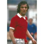 Football Lou Macari signed 12x8 colour photo pictured while playing for Manchester United. Good