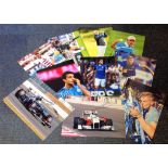 Sport collection 11 assorted signed colour photos from various sports names include Eddie Pepperell,