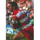 Rugby Liam Botham signed 12x8 colour photo pictured in action for Wigan Warriors. Liam James