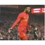 Daniel Sturridge signed 10x8 colour photo pictured while playing for Liverpool. Good Condition.