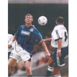 Duncan Ferguson signed 10x8 colour photo pictured in action for Everton. Good Condition. All