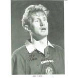 John Curtis signed 12x8 black and white photo pictured while playing for Manchester United. Good