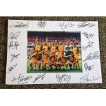 Football Lazio Multi signed display 16 fantastic signatures. A team photo of Italian Serie A club