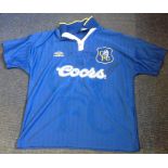 Football Chelsea multi signed shirt 7 signatures includes Stamford bridge legends such as Frank