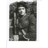 Jason Salkey signed 10x8 black and white photo pictured as Rifleman Harris in the TV Series