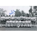TONY CURRIE 1979, football autographed 12 x 8 photo, a superb image depicting England players posing