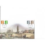 2013 Internetstamps New Definitives FDC London FDI postmark 10p, 20p, 50p, £1 values. All autographs