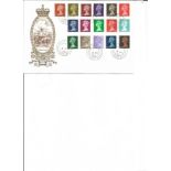 1969 Definitive FDC with 16 stamps from 1/2d values to 1/9d with Windsor CDS postmark. All