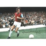 Frank Lampard senior West Ham Signed 12 x 8 inch colour football photo. All autographs come with a