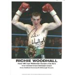 Richie Woodhall Boxing genuine autograph signed 8x12 colour photo. All autographs come with a