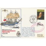 Commander P F Grenier signed RNSC14 cover commemorating the 180th Anniversary of Battle of the