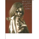 Shirley Eaton signed James Bond Goldfinger colour 10 x 8 inch photo, rare she has added screen