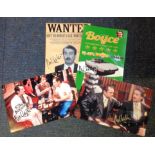 John Challis signed 12x8 photo collection. 4 in total. All have some damage mainly creases. All