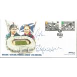 Football Terry Venables and Craig Brown signed 1996 England v Scotland football cover. All