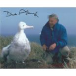 David Attenborough signed 10 x 8 inch colour photo young image with large gull. All autographs