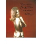 Shirley Eaton signed James Bond Goldfinger colour 10 x 8 inch photo, rare she has added screen