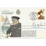 Sir Peter Austin Flag officer & Tony Theobald artist signed 1974 Centenary of Winston Churchill