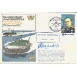 Commander P B Reynolds and Vice Admiral J D Treacher signed RNSC5 cover commemorating the 10th