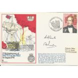 Cdr W B Smith and A M Power signed RNSC10 cover commemorating the 175th anniversary of the Battle of