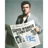 Jackie Cooper signed 10 x 8 inch colour photo as Daily Planet editor Perry White in Superman. All