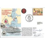 Captain G W Hawkins and Captain B S Pemberton signed RNSC(5)1 cover commemorating the 45th