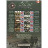 Royal Marines By Sea By Land 10 x 1st class stamp A4 presentation sheet. All autographs come with