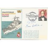 Captain A Rawbone and Vice Admiral I G Raikes signed RNSC8 cover commemorating the 320th Anniversary