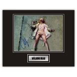 Stunning Display! The Walking Dead Addy Miller hand signed professionally mounted display. This