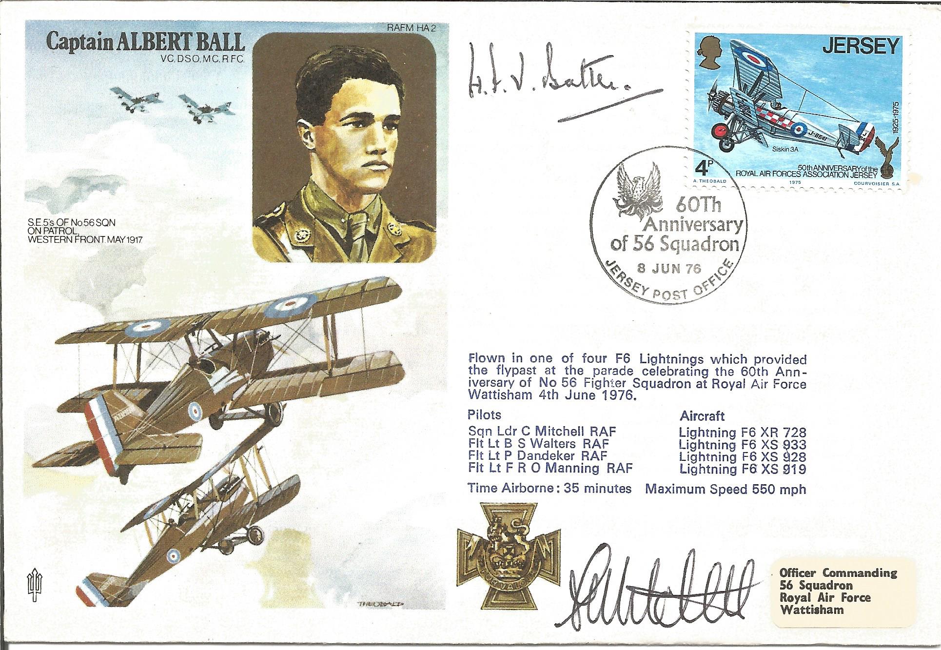 Air Cdre H. F. W. Battle signed RAFM HA2 cover commemorating Captain Albert Ball. The Fairey