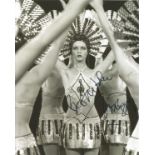 Twiggy signed 10 x 8 inch b/w photo on stage in Egyptian costume. All autographs come with a