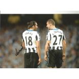 Jonas Gutierrez and Stephen Taylor Newcastle Signed 10 x 8 inch football photo. All autographs