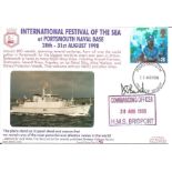 Commander HMS Bridport signed 1998 Portsmouth Navy Days cover. All autographs come with a