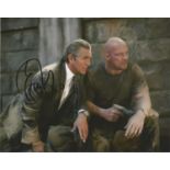 Actor Eric Roberts signed 10 x 8 inch colour photo with Steve Austin in The Expendables. All