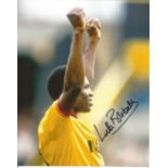 Luther Blissett signed 10x8 colour photo pictured celebrating while he was at Watford. All