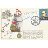 Admiral Dunlop and Cdr C L Wood signed RNSC2 cover commemorating the 300th anniversary Battle of