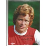 WILLIE YOUNG signed Arsenal 8x12 Photo. All autographs come with a Certificate of Authenticity. We