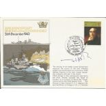 Cdr J I Redrobe signed RNSC13 cover commemorating the 30th Anniversary Sinking of the Scharnhorst.