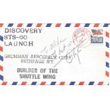 Franklin Chong Diaz signed Discovery STS-60 Launch cover. All autographs come with a Certificate