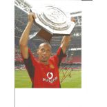 Football Rio Ferdinand signed Man Utd 8 x 6 inch Charity Shield colour photo. All autographs come