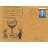Vintage Postcard- Flown Cover Doopvaart Balloon-Gravenhague 8 V1 12 1954 addressed to L Der Vos,