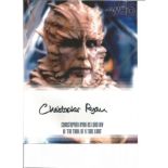 Dr Who Christopher Ryan signed 10x8 inch colour photo. All autographs come with a Certificate of