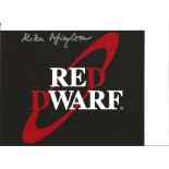 Kika Mirylees signed 10x8 colour Red Dwarf logo photo. Kika Mirylees (born Christina Kika Le Fleming