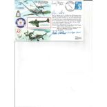 WW2 Battle of Britain multiple signed 50th ann cover The Skirmishing. Signed by fighter ace Alan