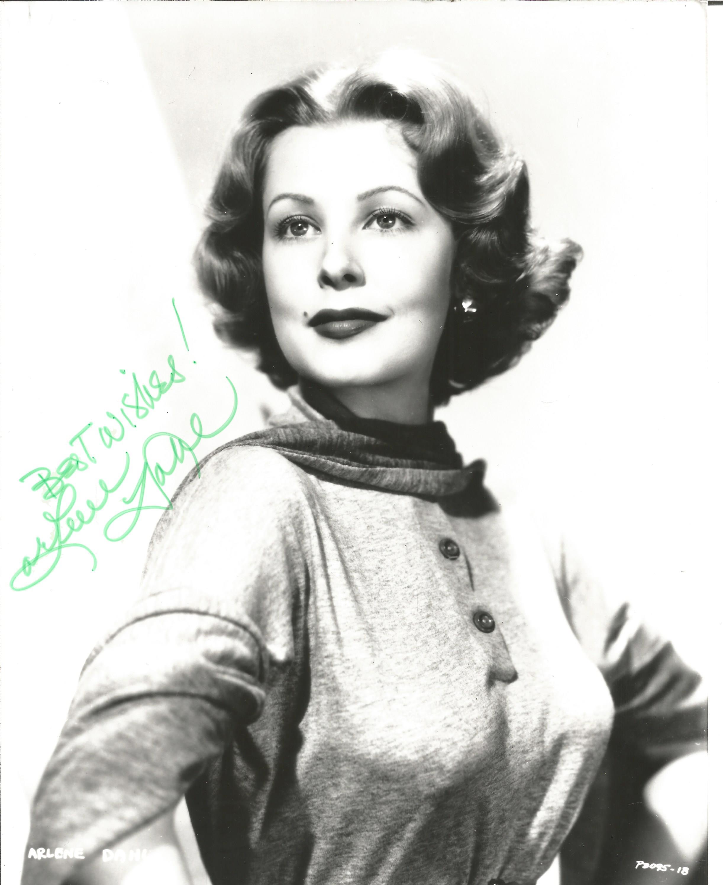 Arlene Dahl Signed vintage 10 x 8 inch b/w portrait photo. Condition 8/10. All autographs come