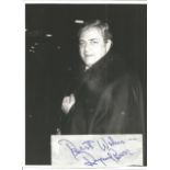 Raymond Burr signed sticker on 6.5 x 8.5 inch b/w photo Condition 7/10. All autographs come with a