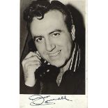 Don Cornell Signed 6 x 4 inch b. w photo. Some speckling on item, only noticeable on print area when