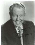 Ralph Bellamy signed 10 x 8 inch b/w portrait photo, dedicated to Nora Henderson, some of