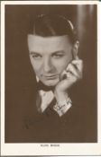 Clive Brook signed 3.5 x 5.5 inch b/w photo, was one of the first Sherlock Holmes. Condition 7/10.